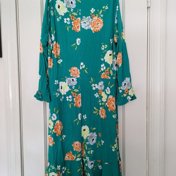Loft Flower Dress with Ruffle Accents - Picture 2 of 4
